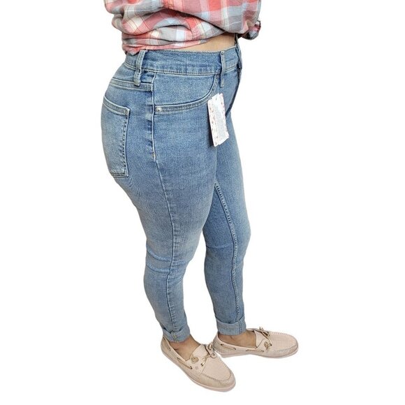 NWT Women's Free People Long & Lean High Waist Denim Jean Sz 27 - Picture 4 of 12